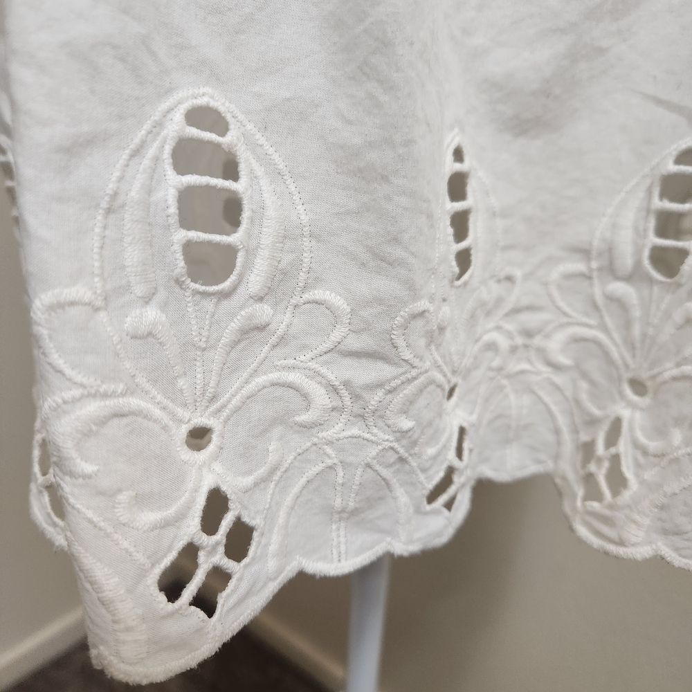 Old Navy Babydoll Tunic Tank/Dress Top Lg Fairy Angelcore Cottagecore Lace Trim - Picture 6 of 14